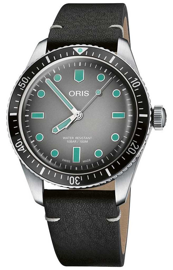 Oris Divers Sixty-Five Grey - Leather Strap 40mm
