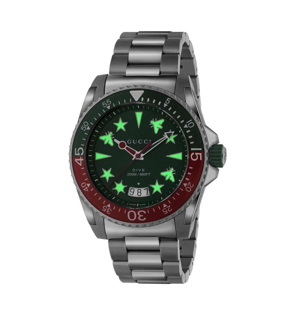 GUCCI Dive Steel Bracelet Watch 45mm YA136222