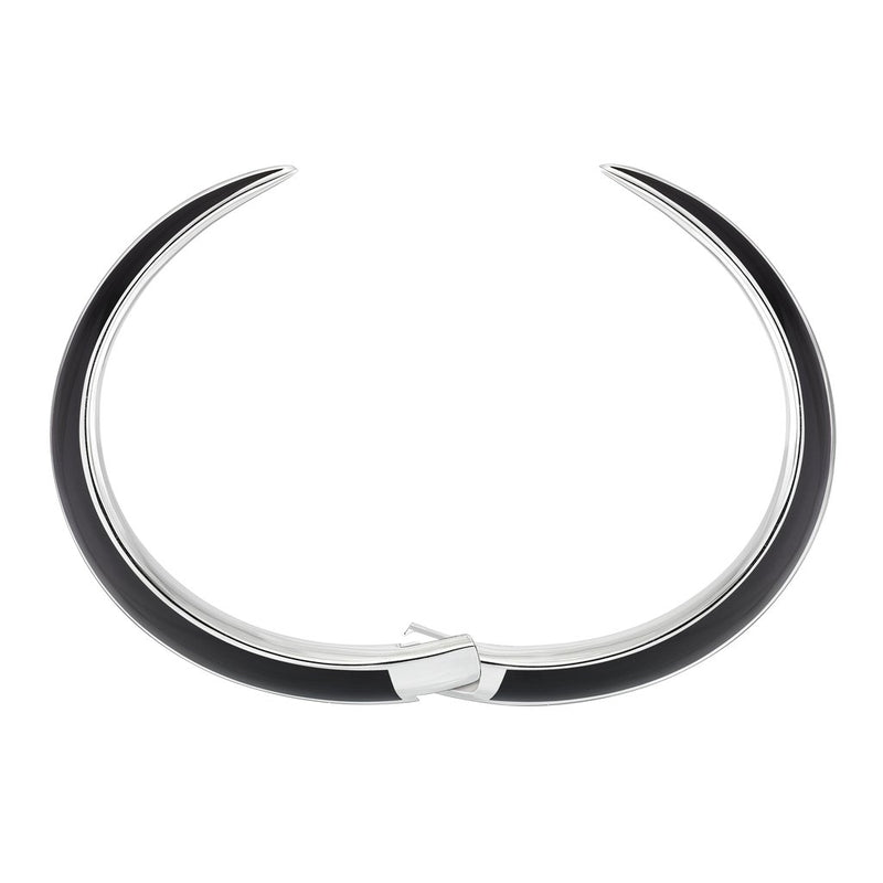 Shaun Leane Sabre Deco Silver Ceramic Cuff Bangle