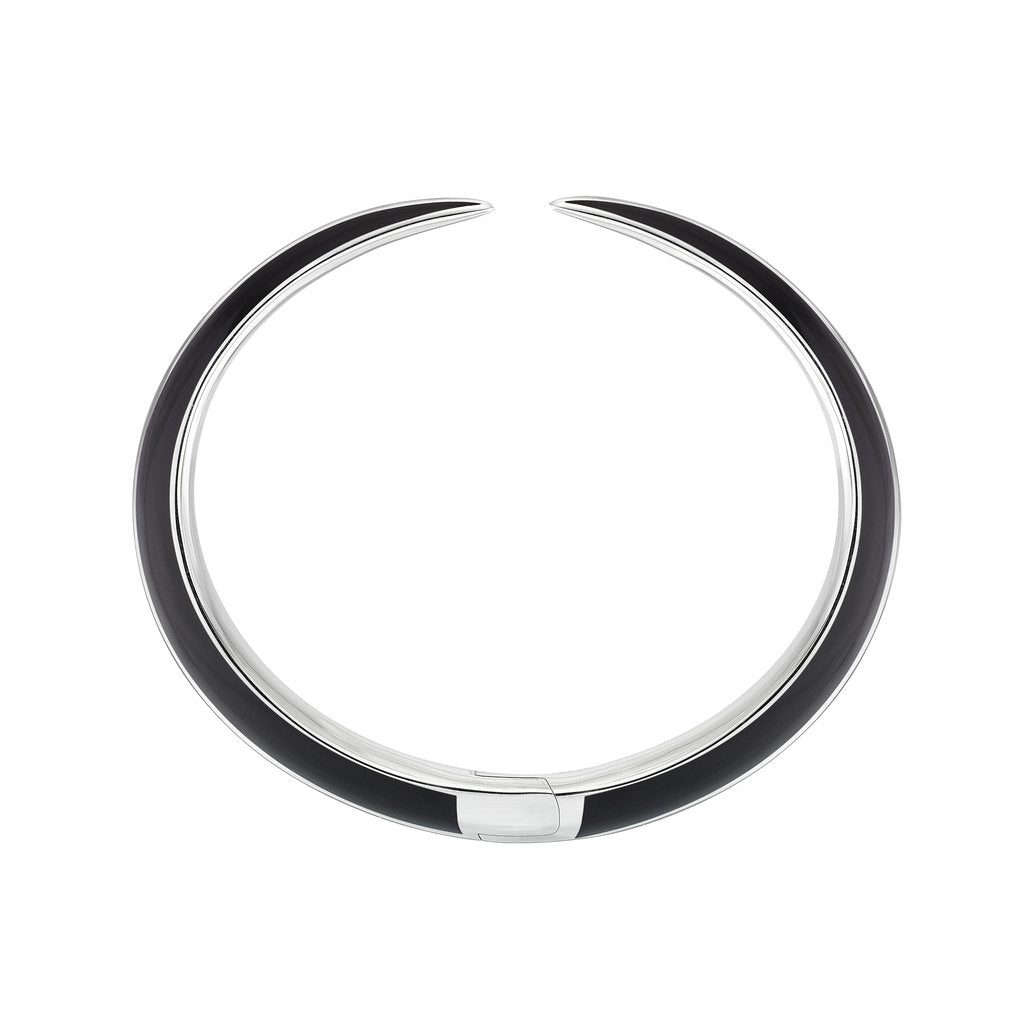 Shaun Leane Sabre Deco Silver Ceramic Cuff Bangle