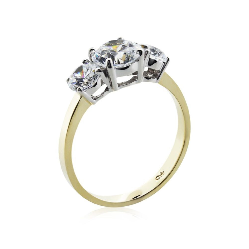 Carat* Three Stone Trilogy Yellow Ring