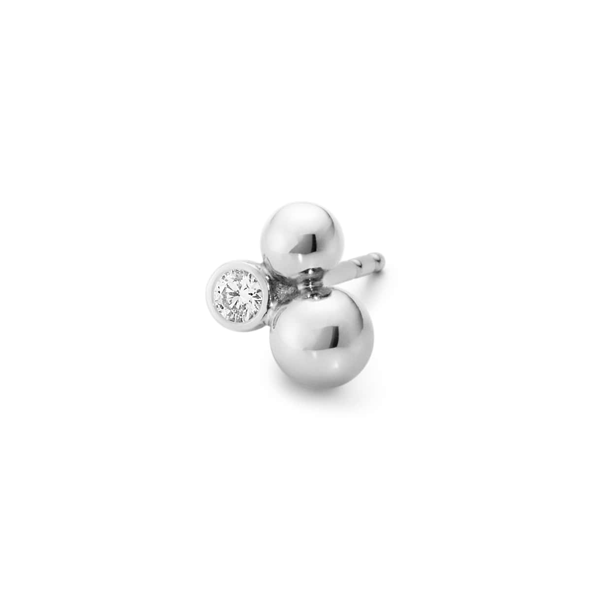 Georg Jensen Moonlight Grapes Earrings, Sterling Silver and Diamond