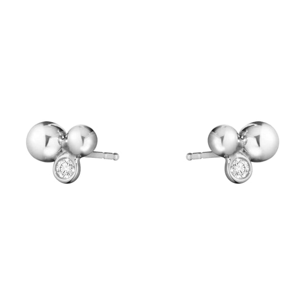 Georg Jensen Moonlight Grapes Earrings, Sterling Silver and Diamond