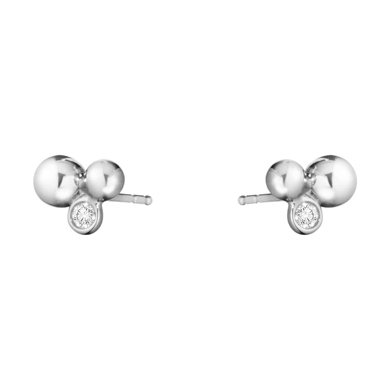Georg Jensen Moonlight Grapes Earrings, Sterling Silver and Diamond