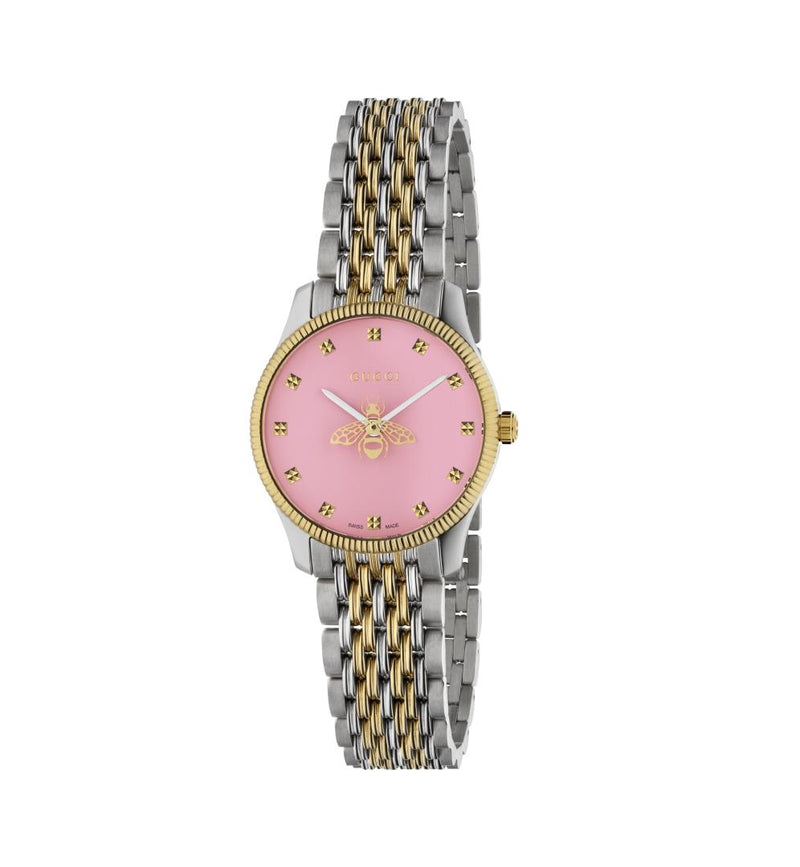 GUCCI G-Timeless Two Tone Pink Dial 29mm YA1265030