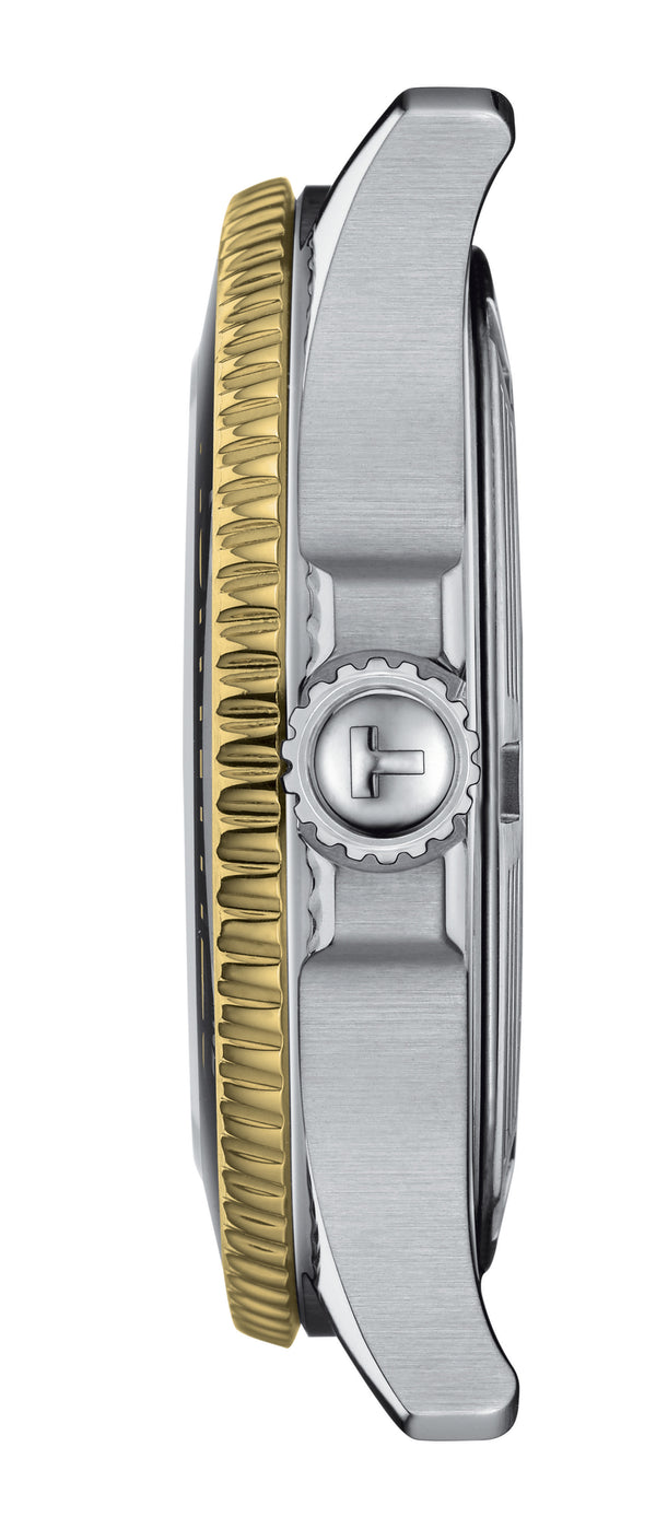 Tissot Seastar 1000 Black & Gold 36mm Watch T1202102105100