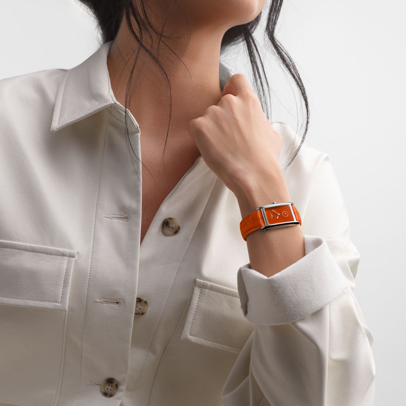 Longines DolceVita Orange Strap Watch 23.3mm L5.512.4.92.2