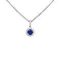 Sapphire & Diamond 18ct White Gold Pendant