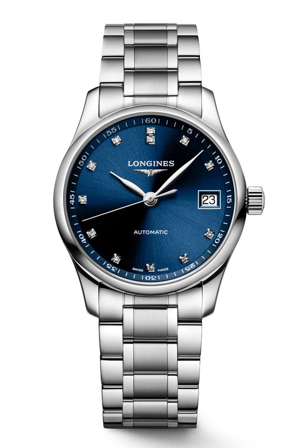 Longines Master Collection Blue Diamond Dial Watch 34mm L2.357.4.97.6