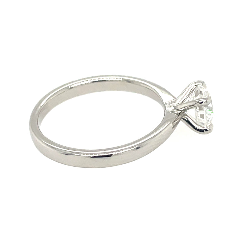 Platinum 1.00ct Round Brilliant Cut Diamond Ring