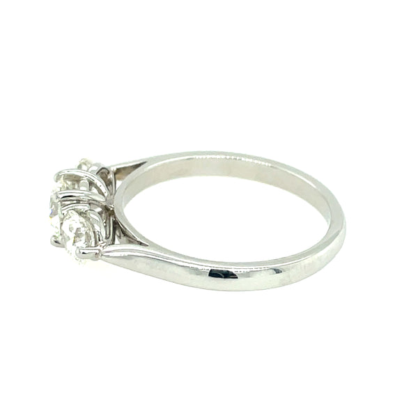 3 Stone Diamond Platinum Ring