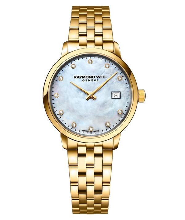 Raymond Weil Tocatta Gold Diamond Dial Watch 29mm