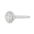 Hayes & Lake Round Single Stone Halo 1.13ct Lab Grown Diamond, Platinum Ring