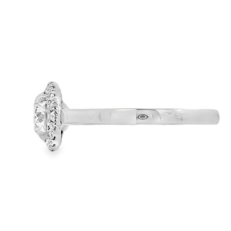 Hayes & Lake Round Single Stone Halo 1.13ct Lab Grown Diamond, Platinum Ring