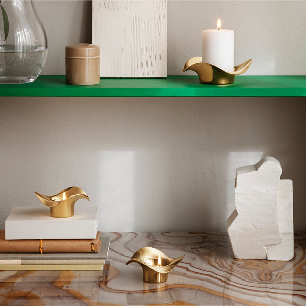 Georg Jensen Cobra Tealight Candle Holder, 2pcs