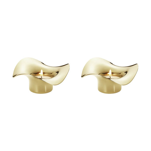 Georg Jensen Cobra Tealight Candle Holder, 2pcs