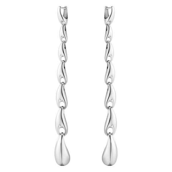 Georg Jensen Reflect Earrings, Extra Long, Sterling Silver