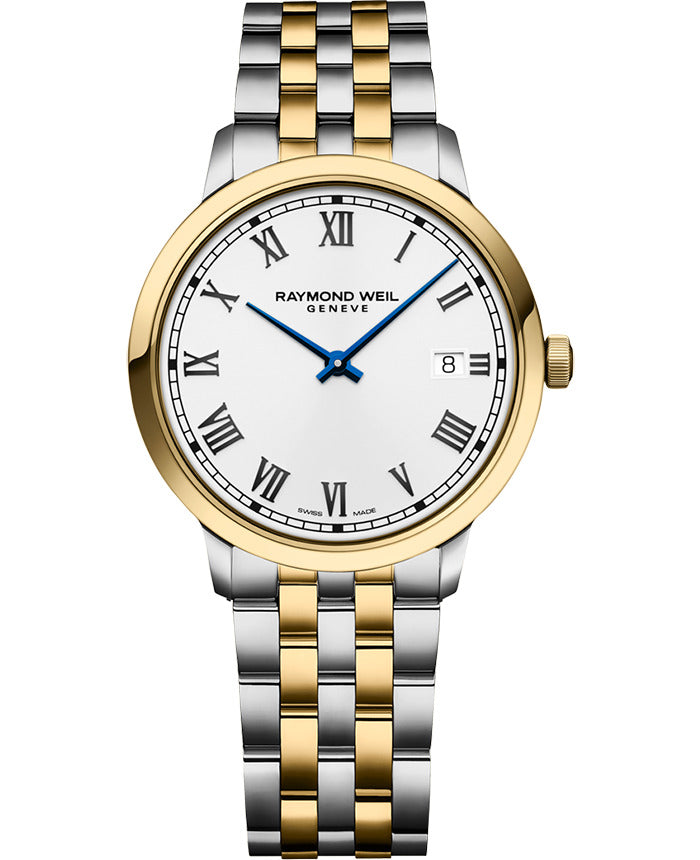 Raymond Weil Toccata Two Tone White Dial 39mm Watch