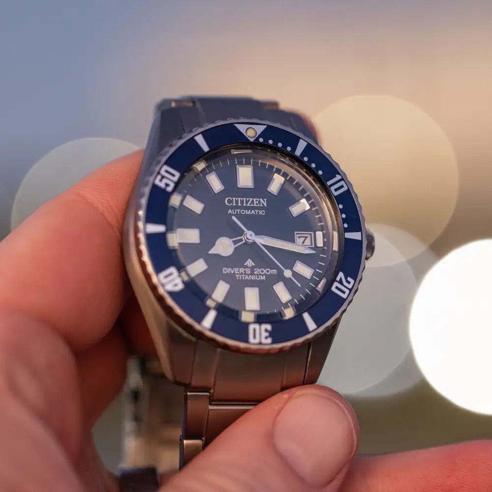 Citizen Automatic Promaster Diver Super Titanium Blue 41mm Watch NB6021-68L