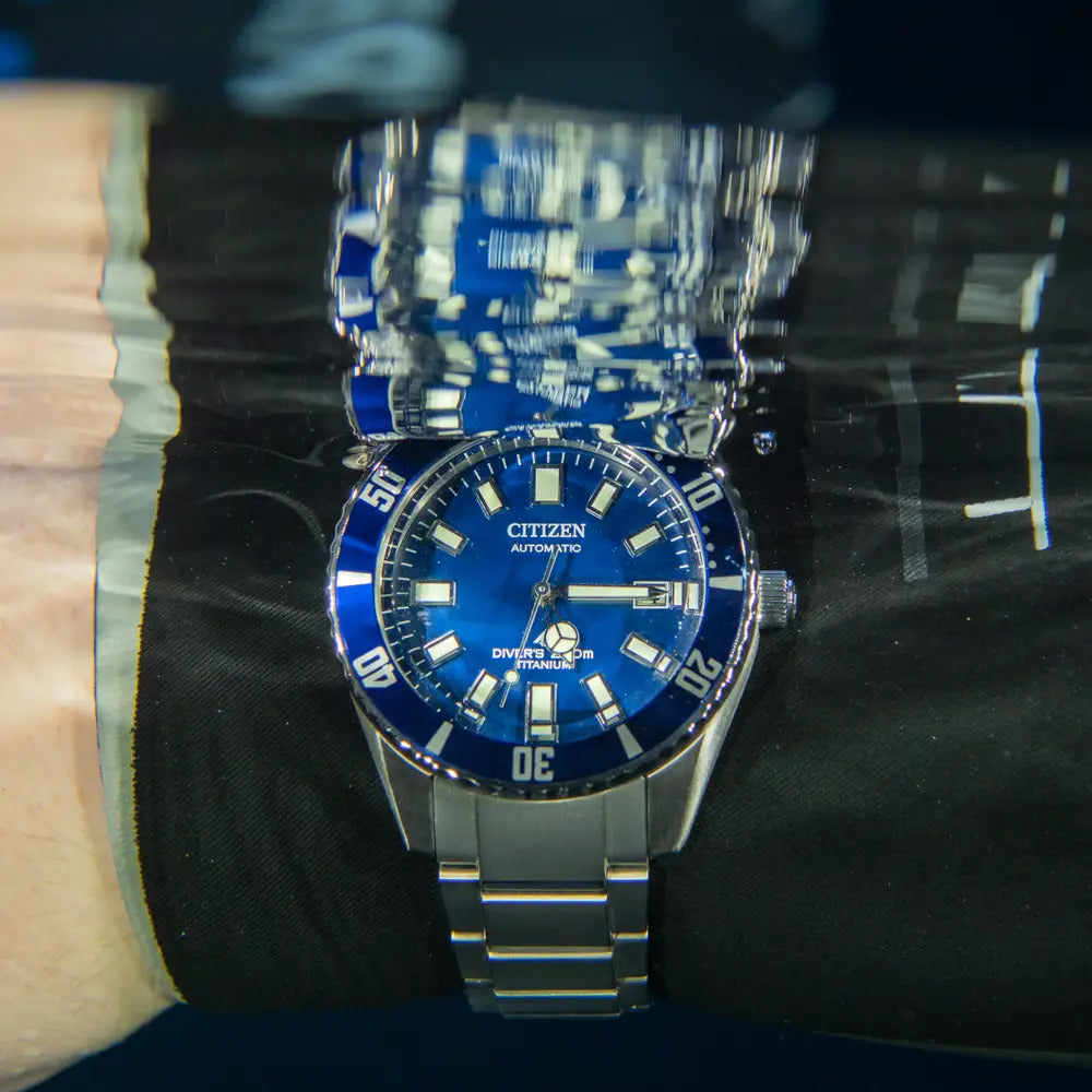 Citizen Automatic Promaster Diver Super Titanium Blue 41mm Watch NB6021-68L