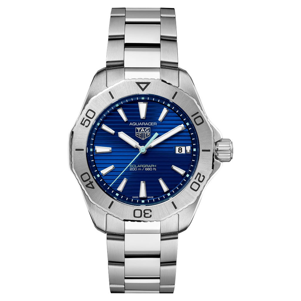 Tag Heuer Aquaracer Professional 200 Solargraph Steel Blue 40mm Watch WBP1113.BF0000