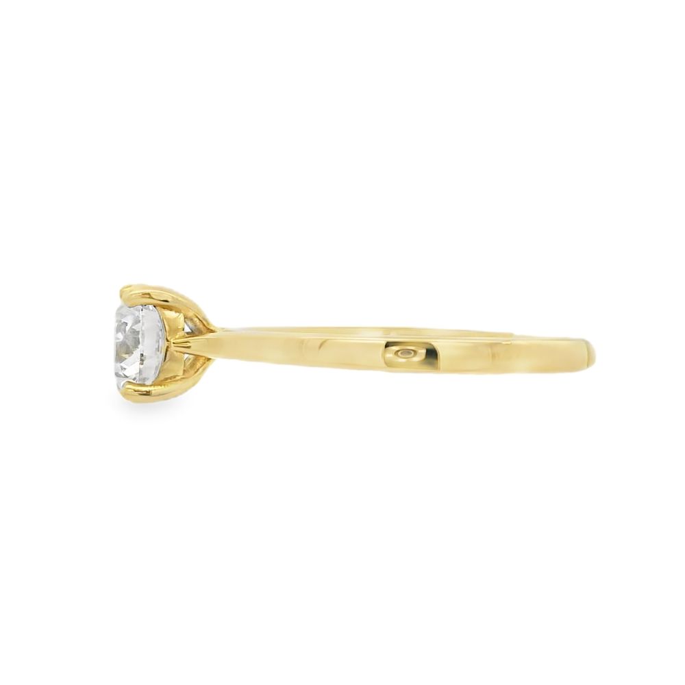 Hayes & Lake Round Single Stone 1.00ct Lab Grown Diamond, 9ct Yellow Ring