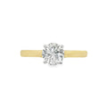 Hayes & Lake Round Single Stone 0.72ct Lab Grown Diamond, Platinum & 18ct Yellow Gold Ring