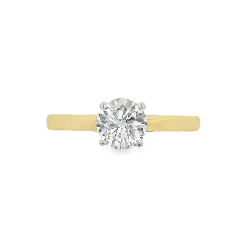 Hayes & Lake Round Single Stone 0.72ct Lab Grown Diamond, Platinum & 18ct Yellow Gold Ring