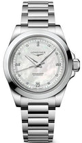 Longines Conquest Automatic Mother of Pearl with Diamonds 34mm Watch L34304876
