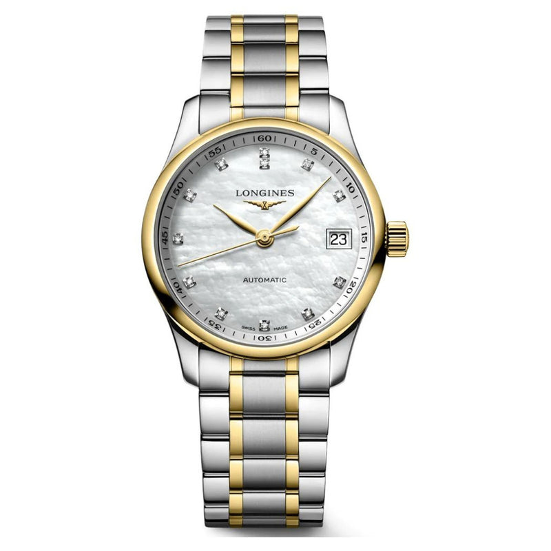 Longines Master Collection Automatic Two Tone MOP Diamond Dial 34mm L2.357.4.07.6