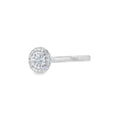 Platinum Round Brilliant Cut Halo 0.50ct Diamond Ring
