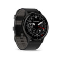 Garmin Venu® 3 Black Leather + Black Silicon Band, 45mm, Slate stainless steel bezel, Smartwatch
