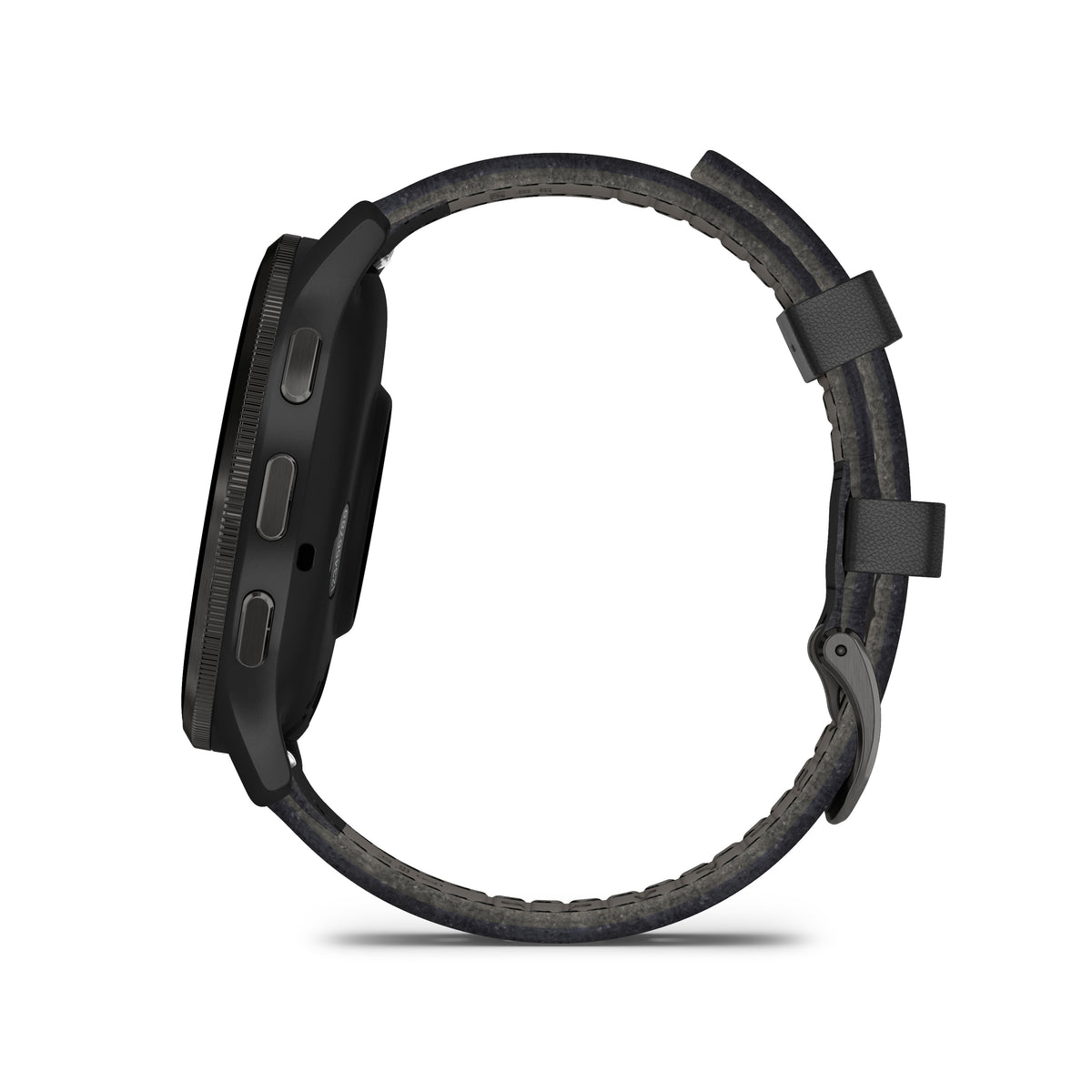 Garmin Venu® 3 Black Leather + Black Silicon Band, 45mm, Slate stainless steel bezel, Smartwatch