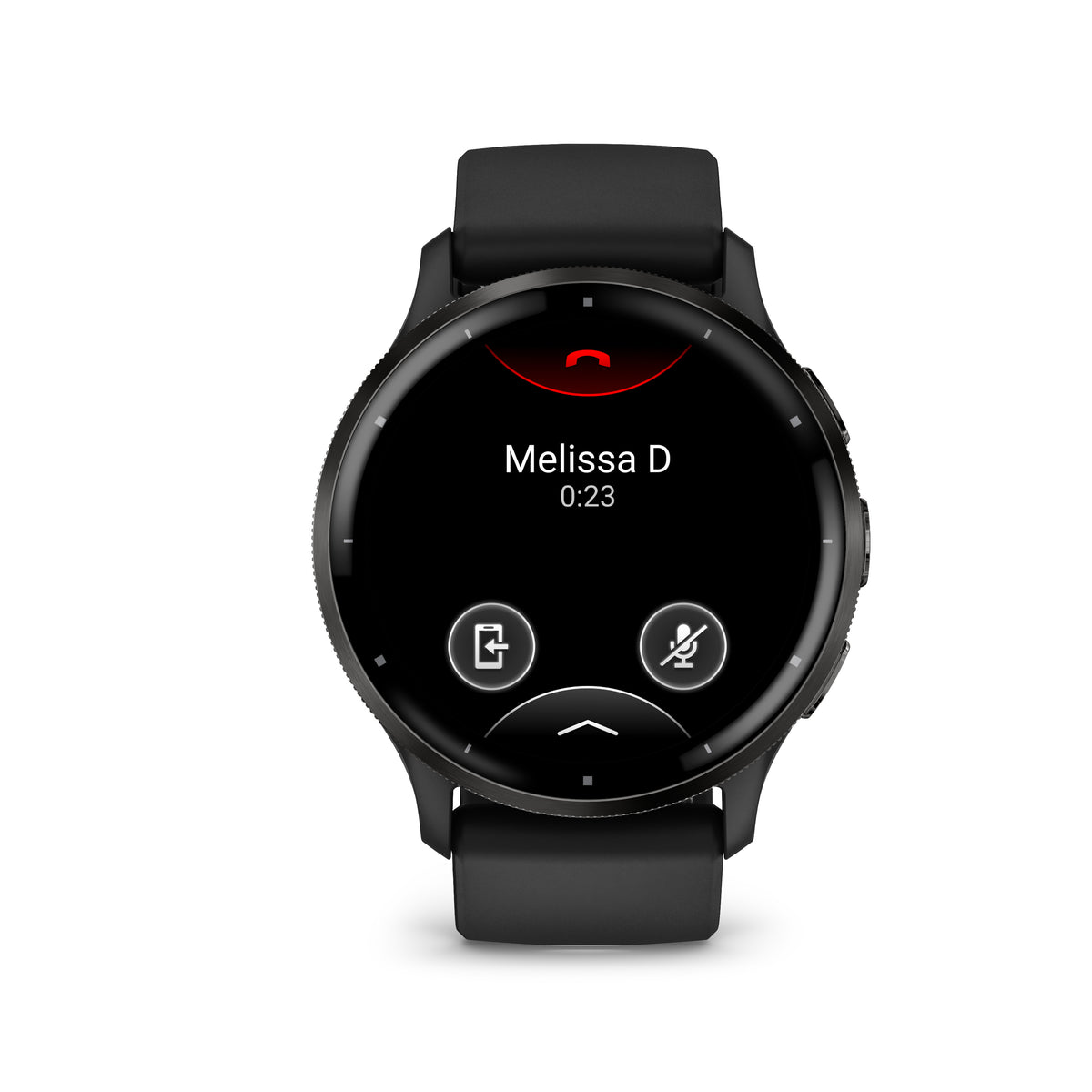 Garmin Venu® 3 Black Leather + Black Silicon Band, 45mm, Slate stainless steel bezel, Smartwatch