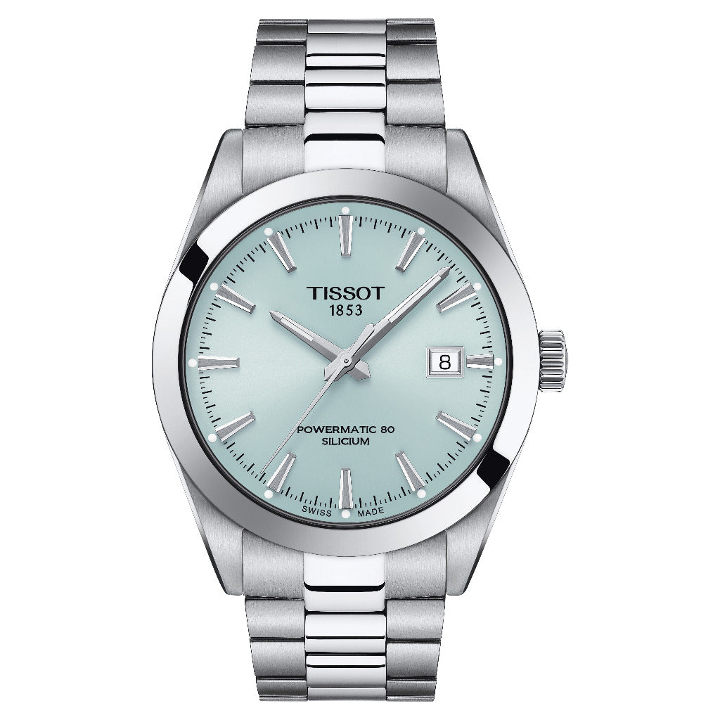 Tissot Gentleman Powermatic 80 Silicium Ice Blue Dial 40mm T1274071135100