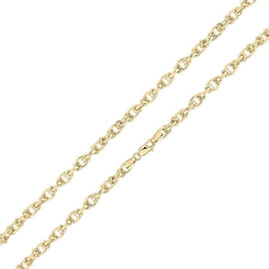 9ct Yellow Gold Handmade 6mm Oval Knot Chain
