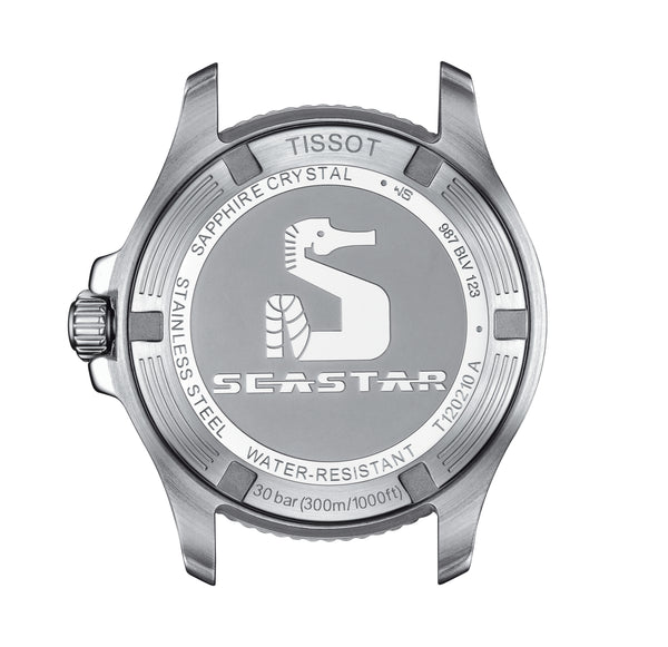 Tissot Seastar 1000 Black & Gold 36mm Watch T1202102205100