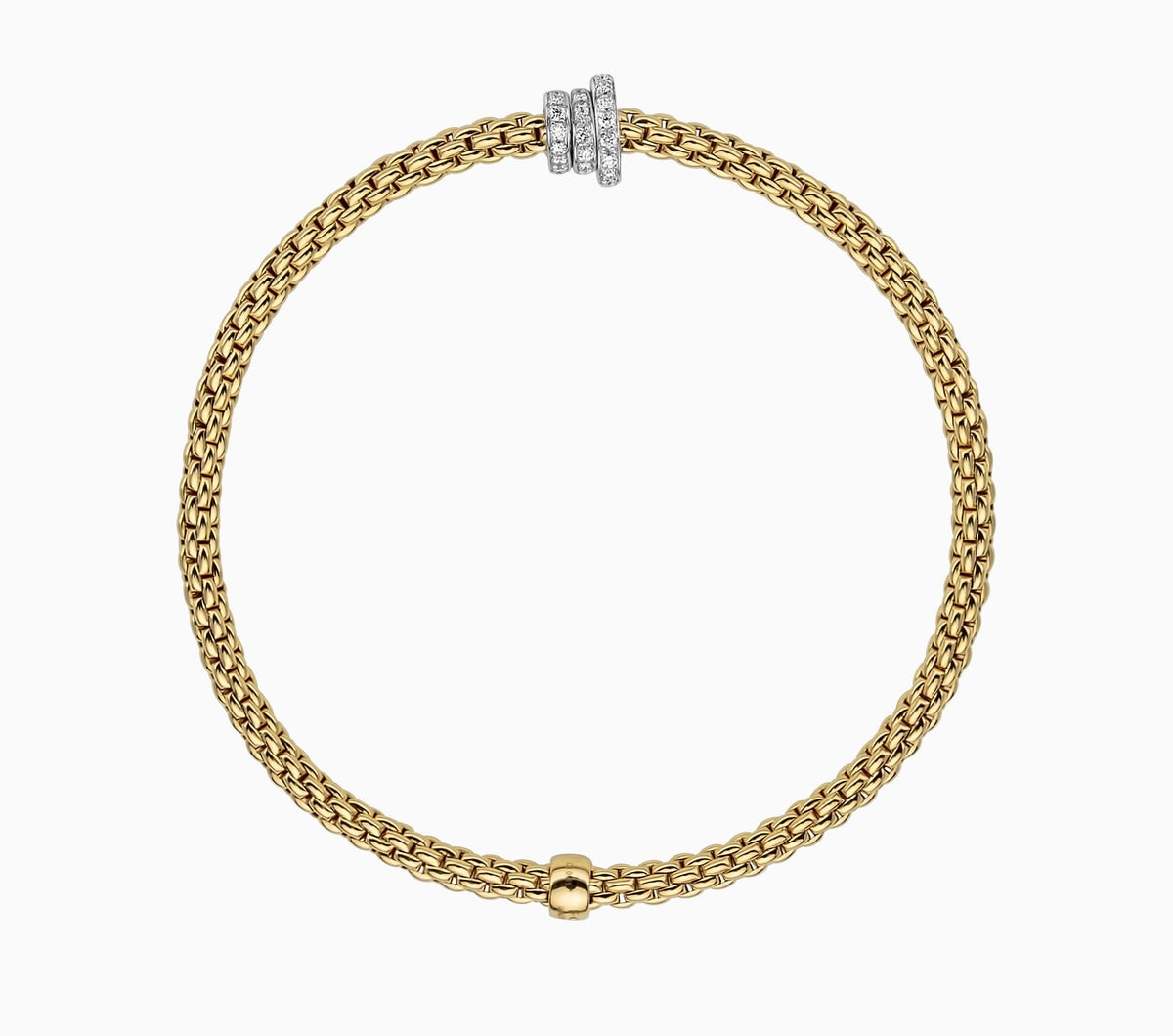 Fope Prima 18ct Yellow Gold 0.31ct Diamond Bracelet