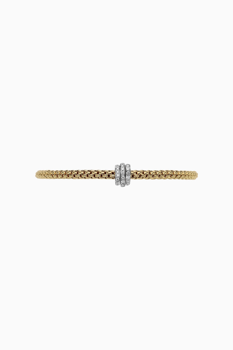 Fope Prima 18ct Yellow Gold 0.31ct Diamond Bracelet