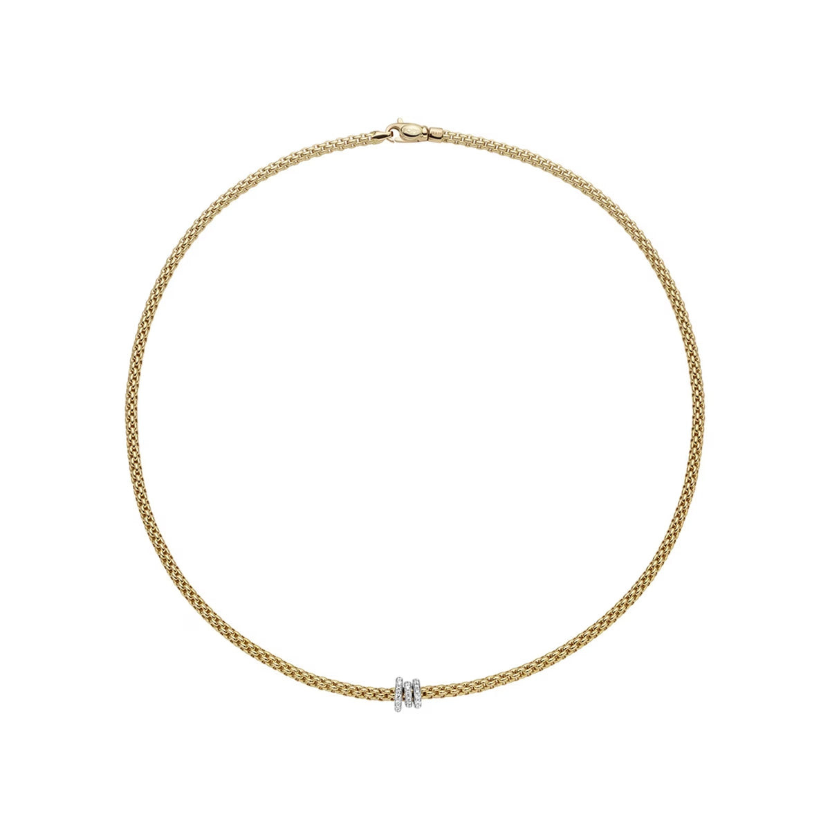 Fope Prima 18ct Yellow Gold 0.31ct Diamond Necklet