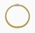 Fope Panorama Flex'it 18ct Yellow Gold Bracelet with Diamonds Pave'