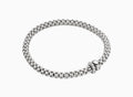 Fope Solo Flex'it 18ct White Gold Bracelet with Double Rondel and Diamond Pave'