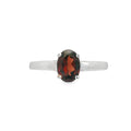Garnet Oval 9ct White Gold Ring