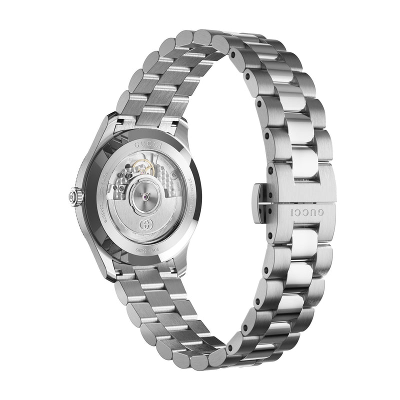 GUCCI G-Timeless Silver Dial Automatic Two Tone 40mm Watch YA126390