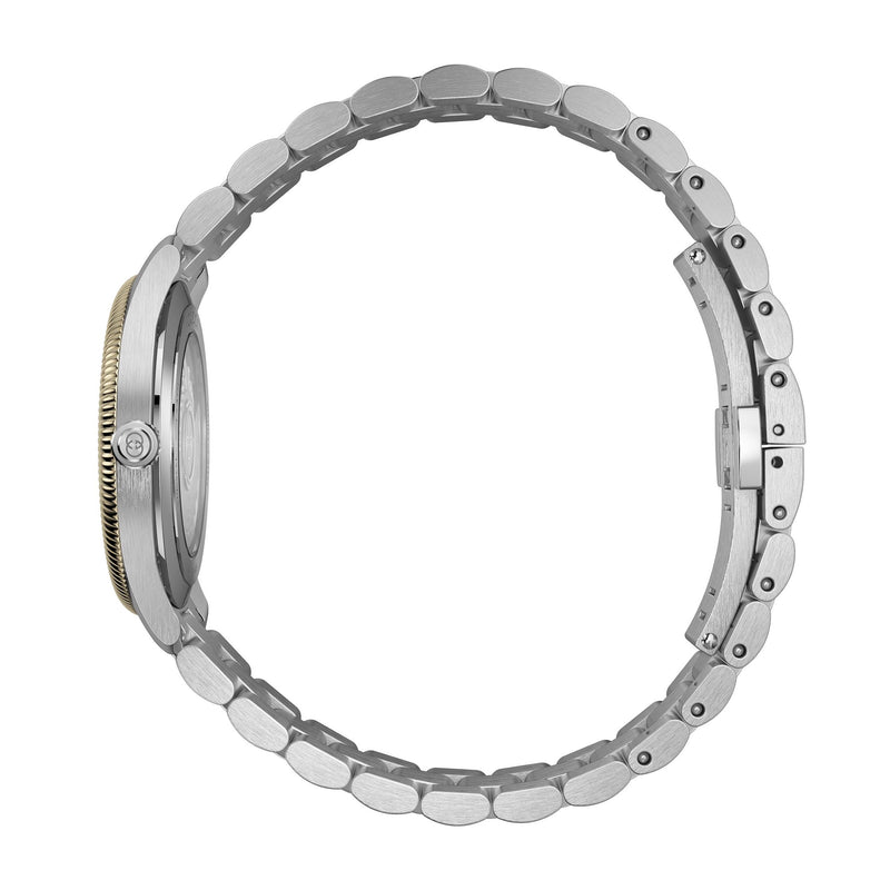 GUCCI G-Timeless Silver Dial Automatic Two Tone 40mm Watch YA126390