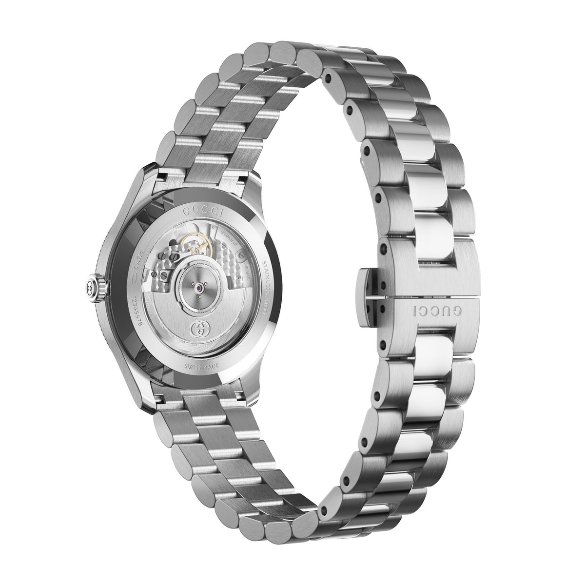 GUCCI G-Timeless Black Dial Automatic Steel 40mm Watch YA126388