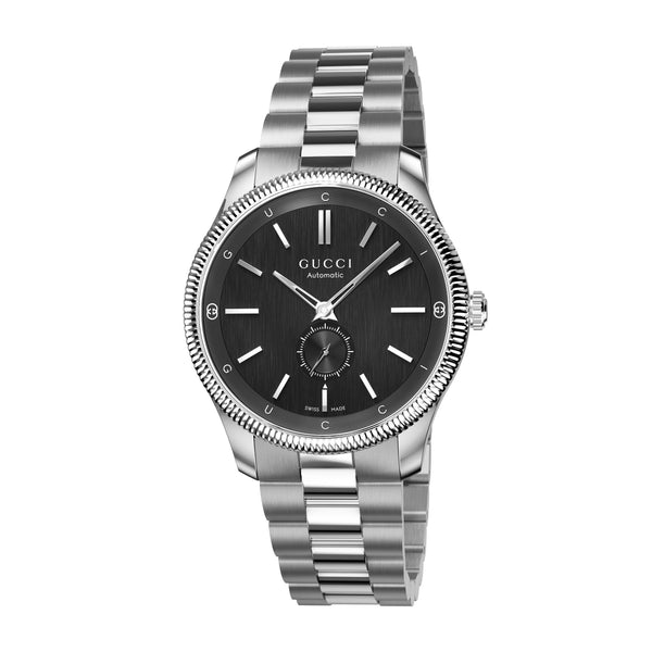GUCCI G-Timeless Black Dial Automatic Steel 40mm Watch YA126388