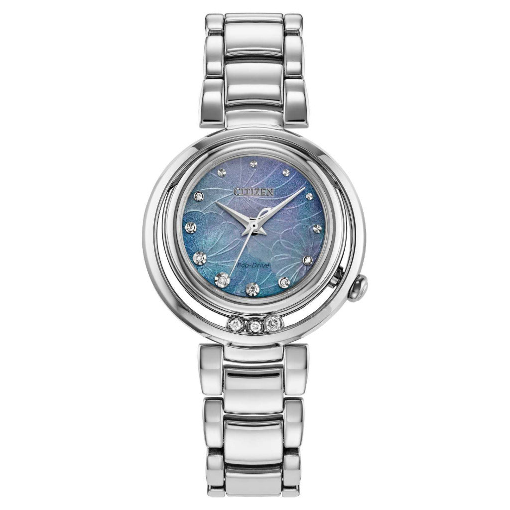 Citizen Eco-Drive L Arcly Blue 29.8mm Watch EM1110-56N