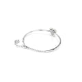 Swarovski Hyperbola bangle, Heart, White, Rhodium Plated