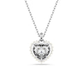 Swarovski Hyperbola pendant, Heart, White, Rhodium Plated